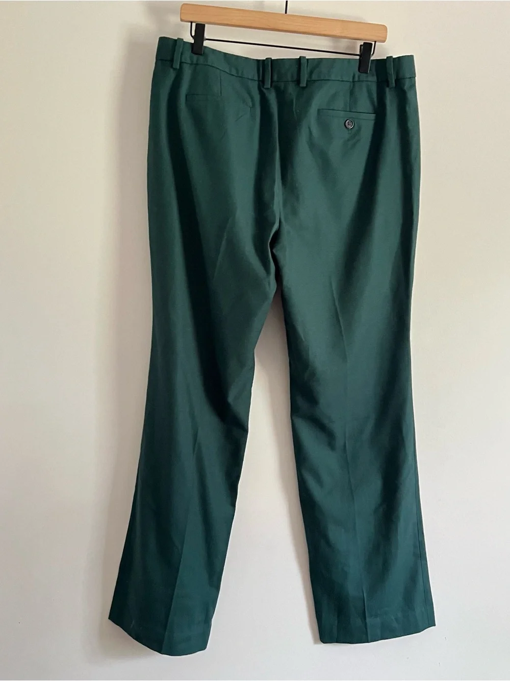J.Crew 100% Wool Dress Pants Size 14 Green Straight Leg Career Office